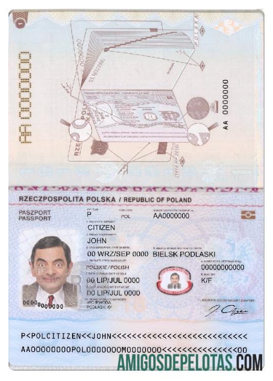 Passaporte Polonês 2018 – Presente exemplo real